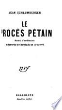 Le procès Pétain