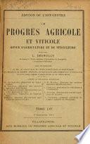 Le Progres agricole et viticole