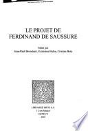 Le projet de Ferdinand de Saussure