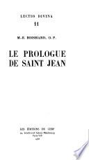 Le prologue de saint Jean