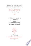 Le pur et l'impur. La chatte. Duo. Le toutounier. Belles saisons