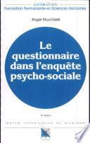 Le questionnaire dans l'enquête psycho-sociale