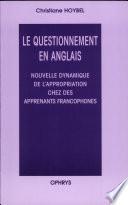 Le questionnement en anglais