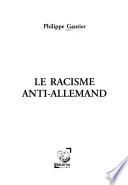 Le racisme anti-allemand