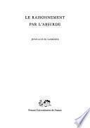 Le raisonnement par l'absurde