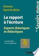 Le rapport à l'écriture