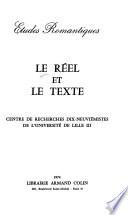 Le Réel et le texte