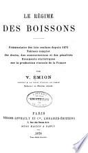 Le régime des boissons