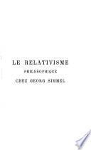 Le relativisme philosophique chez Georg Simmel