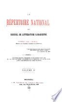 Le répertoire national, ou, Recueil de littérature canadienne