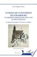 Le repli de l'université de Strasbourg
