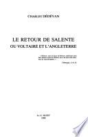 Le retour de Salente, ou, Voltaire et l'Angleterre
