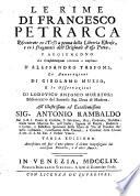 Le Rime di Francesco Petrarca
