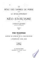 Le rôle des satires de Perse dans le développement du néo-stoïcisme ...