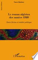 Le roman algérien des années 1920