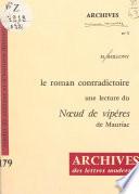 Le roman contradictoire