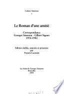 Le roman d'une amitié