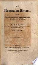 Le roman du renart, publ. d'apres les manuscrits de la bibliotheque du roi des 13-15. siecles par D. M. Meon