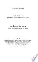 Le roman du signe