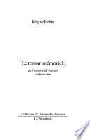 Le roman mémoriel