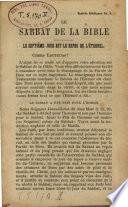 Le Sabbat de la Bible