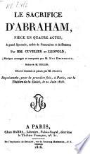 Le sacrifice d'Abraham, piece en 4 actes