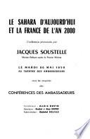 Le Sahara d'aujourd'hui et la France de l'an 2000