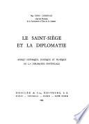 Le Saint-Siège et la diplomatie