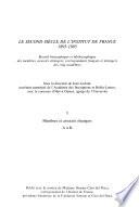 Le Second siècle de l'Institut de France 1895-1995