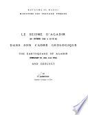 Le seisme d'Agadir (29 fevrier 1960 à 23 h 41) dans son cadre géologique