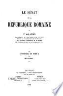 Le sénat de la République romaine