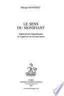 Le sens du signifiant