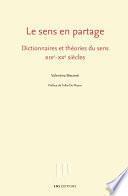 Le sens en partage
