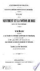 Le sentiment et la notion de Dieu dans le polythéisme