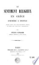 Le Sentiment religieux en Grèce