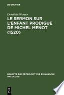 Le sermon sur l'Enfant prodigue de Michel Menot (1520)