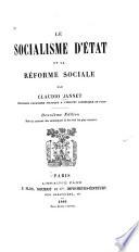 Le socialisme d'état et la réforme sociale