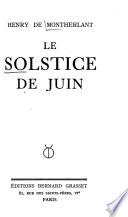 Le solstice de juin