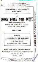 Le songe d'une nuit d'été opéra-comique en 3 actes