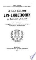Le sous-dialecte bas-languedocien de Clermont-l'Hérault