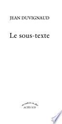 Le sous-texte