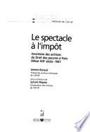 Le spectacle à l'impôt