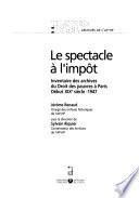 Le spectacle à l'impot