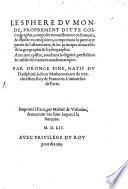 Le sphere du monde proprement ditte cosmographie