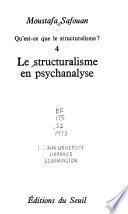 Le structuralisme en psychanalyse