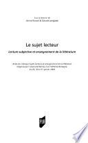 Le sujet lecteur