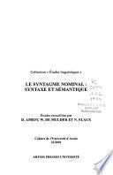 Le syntagme nominal