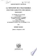 Le tentation de l'inaccessible structures narratives chez simen...
