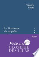 Le Testament du prophète - Prix de la Closerie des Lilas 2023