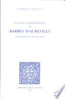 Le texte autobiographique de Barbey d'Aurevilly
